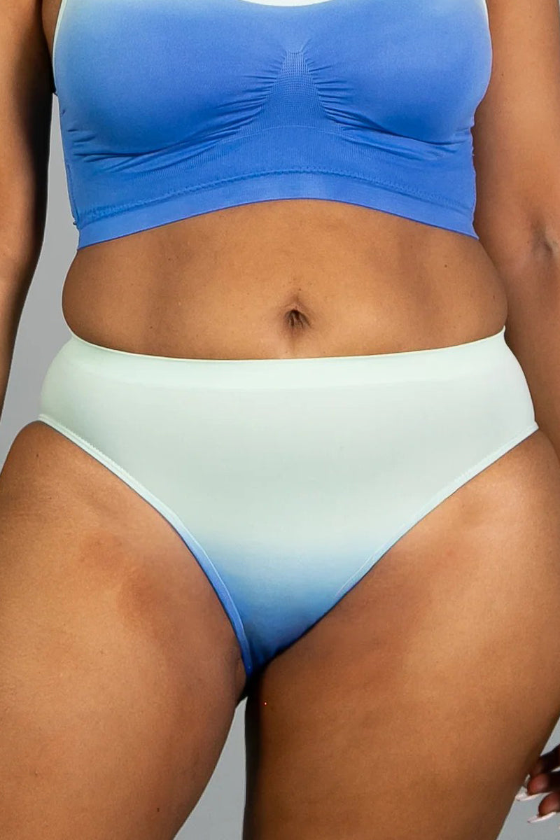 Rhonda Shear Ahh Seamless Ombre Brief 2-Pack - Green - source image 73997
