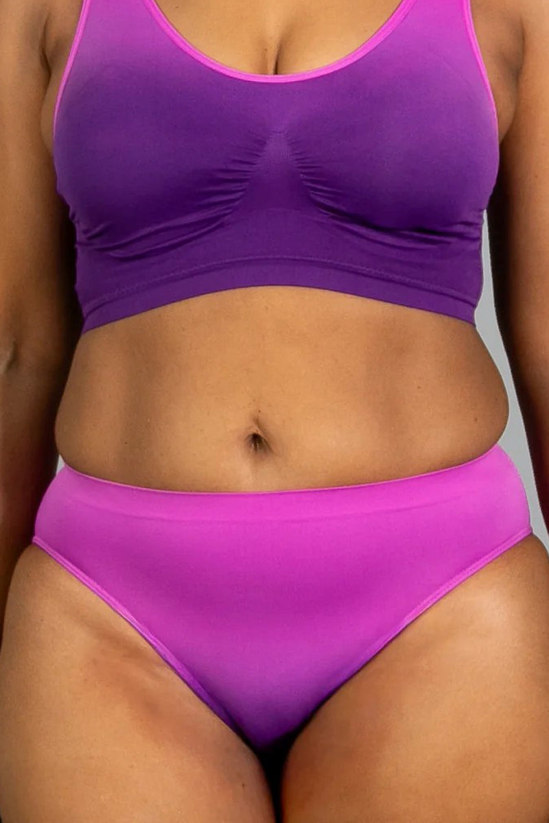 Rhonda Shear Ahh Seamless Ombre Brief 2-Pack - Violet - source image 73995