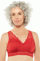 Rhonda Shear Control Leisure Bra with Pads - Cherry Red - source image 73346