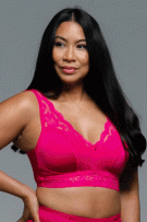 Rhonda Shear Control Leisure Bra with Pads - Electric Fuchsia - source image 73354