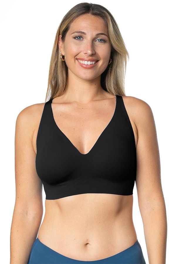 Rhonda Shear Gel Bra With Back Closure - Black - source image 61770
