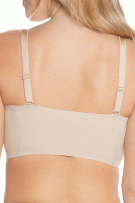 Rhonda Shear Invisible Edge Bra w. Mesh Cut-out Detail - Beige - source image 73396