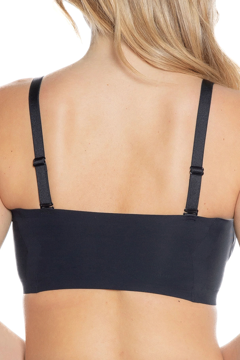 Rhonda Shear Invisible Edge Bra w. Mesh Cut-out Detail - Black - source image 73398