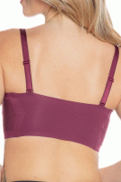 Rhonda Shear Invisible Edge Bra w. Mesh Cut-out Detail - Deep Wine - source image 73400