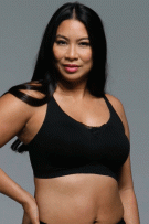 Rhonda Shear Invisible Edge Gel Bra with Lace Inset & Internal Sling - Black - source image 73401