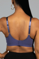 Rhonda Shear Invisible Edge Scalloped Neckline Bra - Indigo/Burgundy - source image 73344