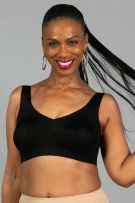Rhonda Shear Invisible Edge Sweetheart Bra - Black - source image 73415