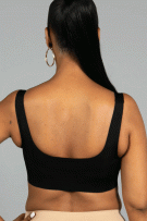 Rhonda Shear Invisible Edge Sweetheart Bra - Black - source image 73416