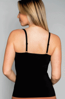 Rhonda Shear Invisible Edge Tank with Gel Support & Adjustable Straps - Black - source image 73410