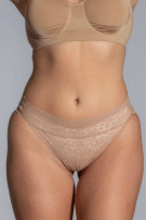 Rhonda Shear Lace Bikini Panty - Beige - source image 73498