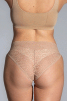 Rhonda Shear Lace Bikini Panty - Beige - source image 73499