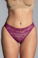 Rhonda Shear Lace Bikini Panty - Dark Raspberry - source image 73500