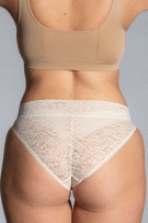 Rhonda Shear Lace Bikini Panty - Light Beige - source image 73505