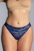 Rhonda Shear Lace Bikini Panty - Navy - source image 73508