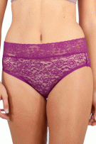 Rhonda Shear Lace Panty Brief - Dark Raspberry - source image 73423