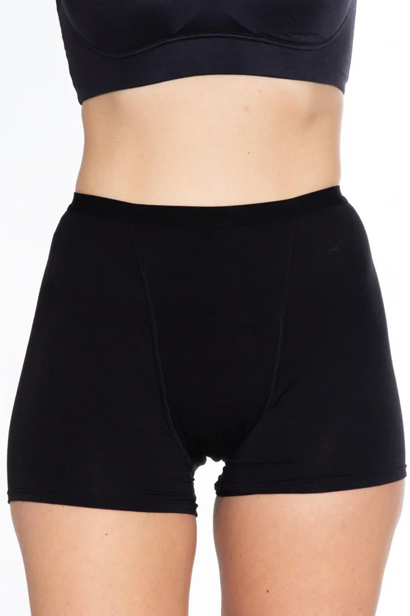 Rhonda Shear Leakproof Boyshorts - Super Hold - Black - source image 74028