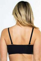 Rhonda Shear Perforated Gel Bra with Mesh Detail - Black - source image 73452