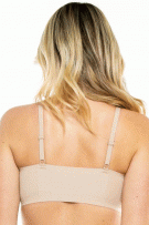 Rhonda Shear Perforated Gel Bra with Mesh Detail - Light Beige - source image 73454