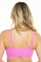 Rhonda Shear Perforated Gel Bra with Mesh Detail - Magenta - source image 73456