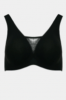 Rhonda Shear Plunge Gel Bra With Mesh - Black - source image 73407