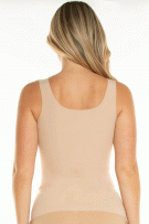 Rhonda Shear Soothing Butterknit V-Neck Tank - Beige - source image 73336