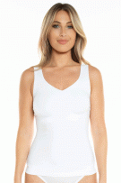 Rhonda Shear Soothing Butterknit V-Neck Tank - White - source image 73339