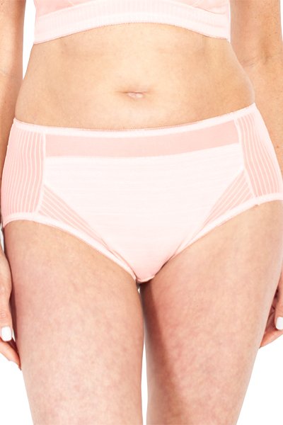 Rhonda Shear Striped Mesh Leisure Brief