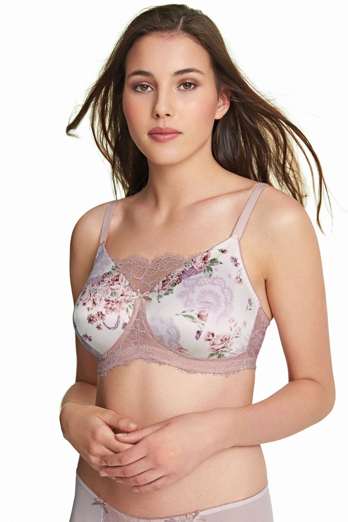 Royce English Rose Bra - Cream Floral - source image 30465
