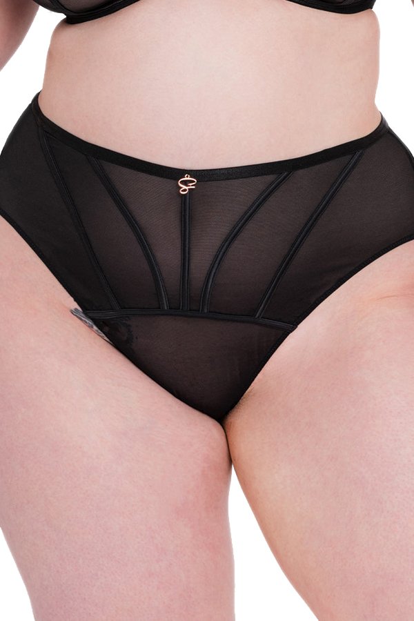 Scantilly by Curvy Kate Senses High Waist Brief - Black - source image 57683