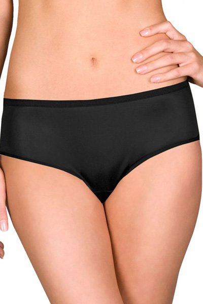 Shadowline Lingerie by Velrose Hidden Elastic Nylon Hipster Panty, 3-Pack - Black - source image 56132