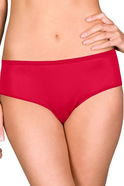 Shadowline Lingerie by Velrose Hidden Elastic Nylon Hipster Panty, 3-Pack - Red - source image 56134