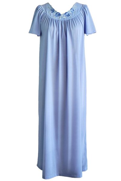 Shadowline Lingerie by Velrose Long Flutter Sleeve Nightgown - Lilac - source image 56567