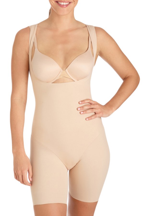 TC Fine Intimates Back Magic Wear Your Own Bra Thigh Slimmer - Warm Beige - source image 38853