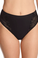 TC Fine Intimates Luxe Dreamer Retro Thong - Deep Black - source image 72757