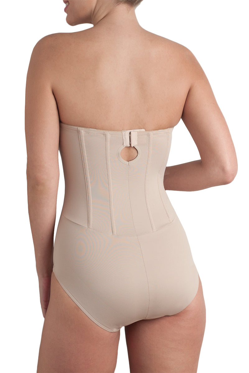 TC Fine Intimates Shape Away Strapless Body Briefer - Warm Beige - source image 31880