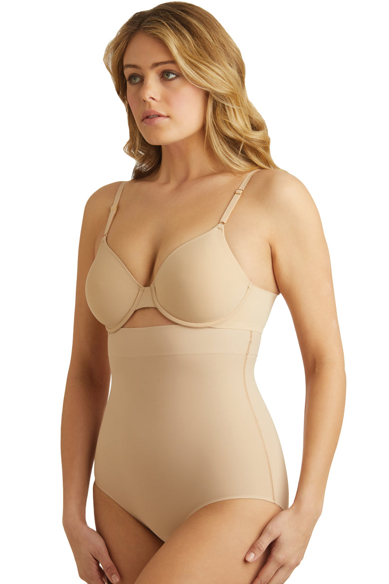 TC Fine Intimates Sleek Essential High Waist Brief - Warm Beige - source image 41660