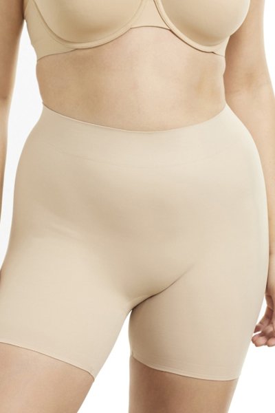 TC Fine Intimates Sleek Essentials Waistline Bike Short - Warm Beige - source image 57935