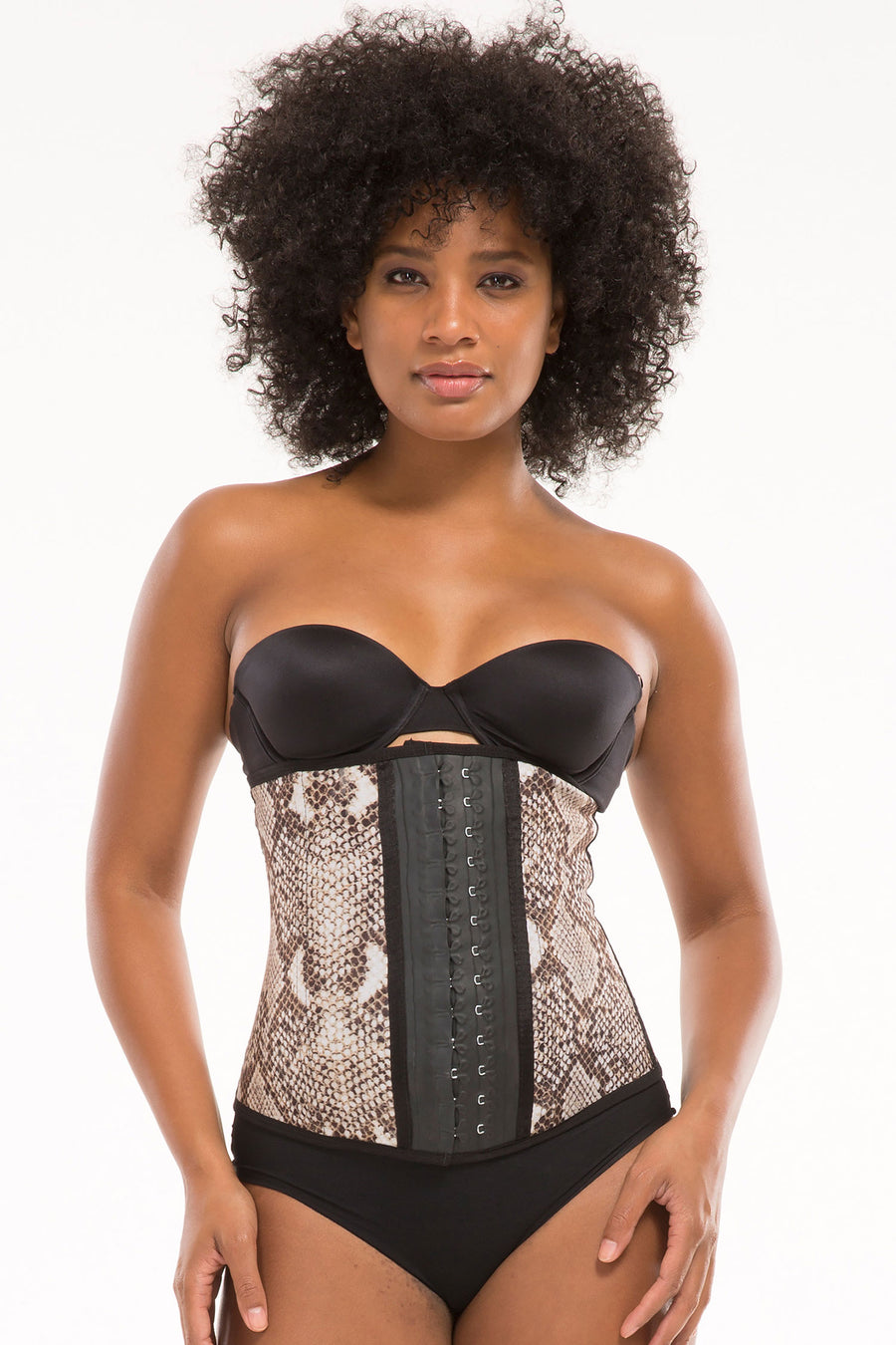 TruFigure Python Skin Waist Cincher - Python Brown - source image 22013
