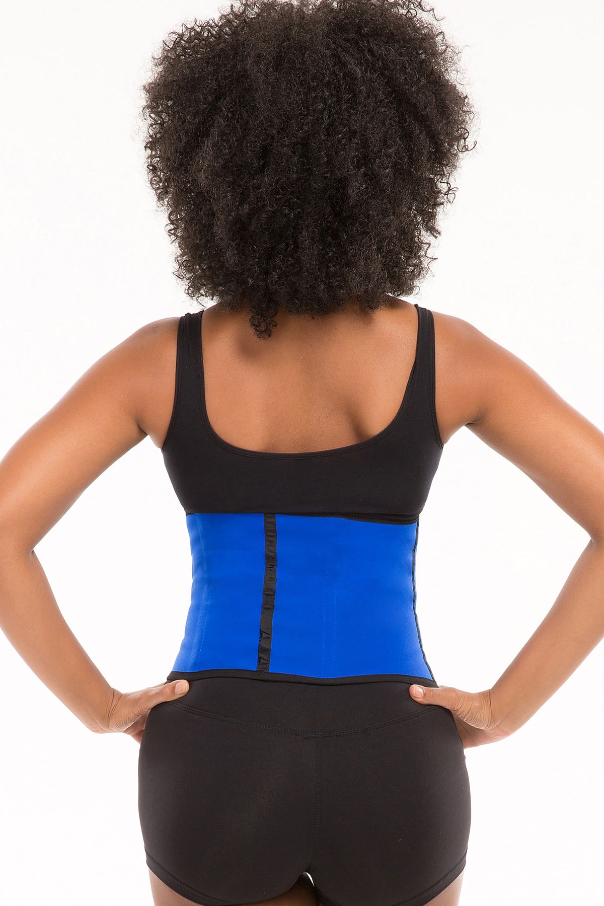 TruFigure Sport Latex Waist Cincher w/ 3-Hooks - Blue - source image 17282