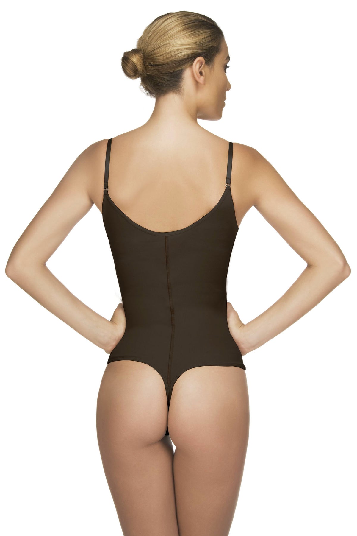 Vedette Bianca Medium Control Braless Body Shaper - Black - source image 2899