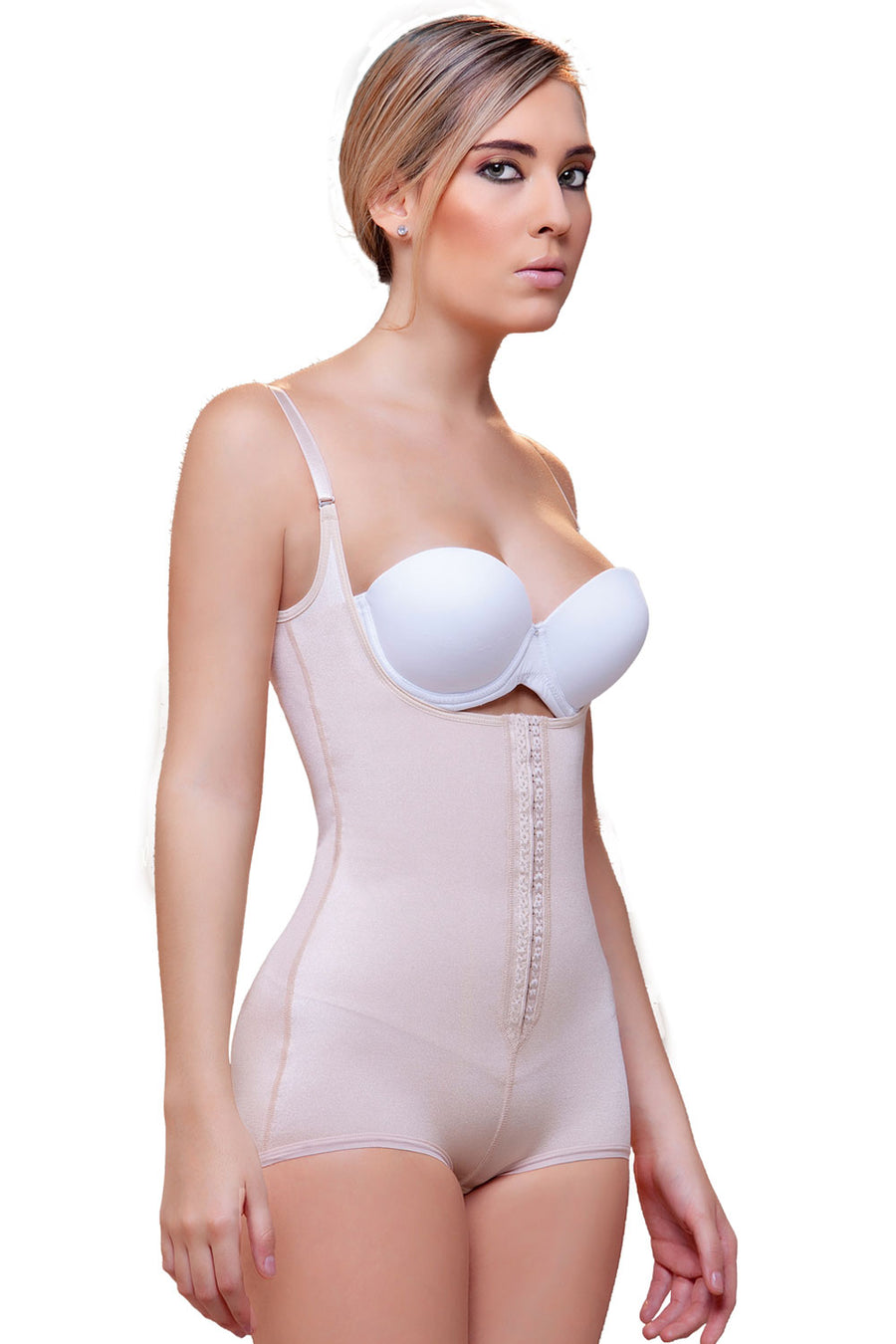 Vedette Dayanna Open Bottom Body Shaper w/ Front Closure - Nude - source image 9238