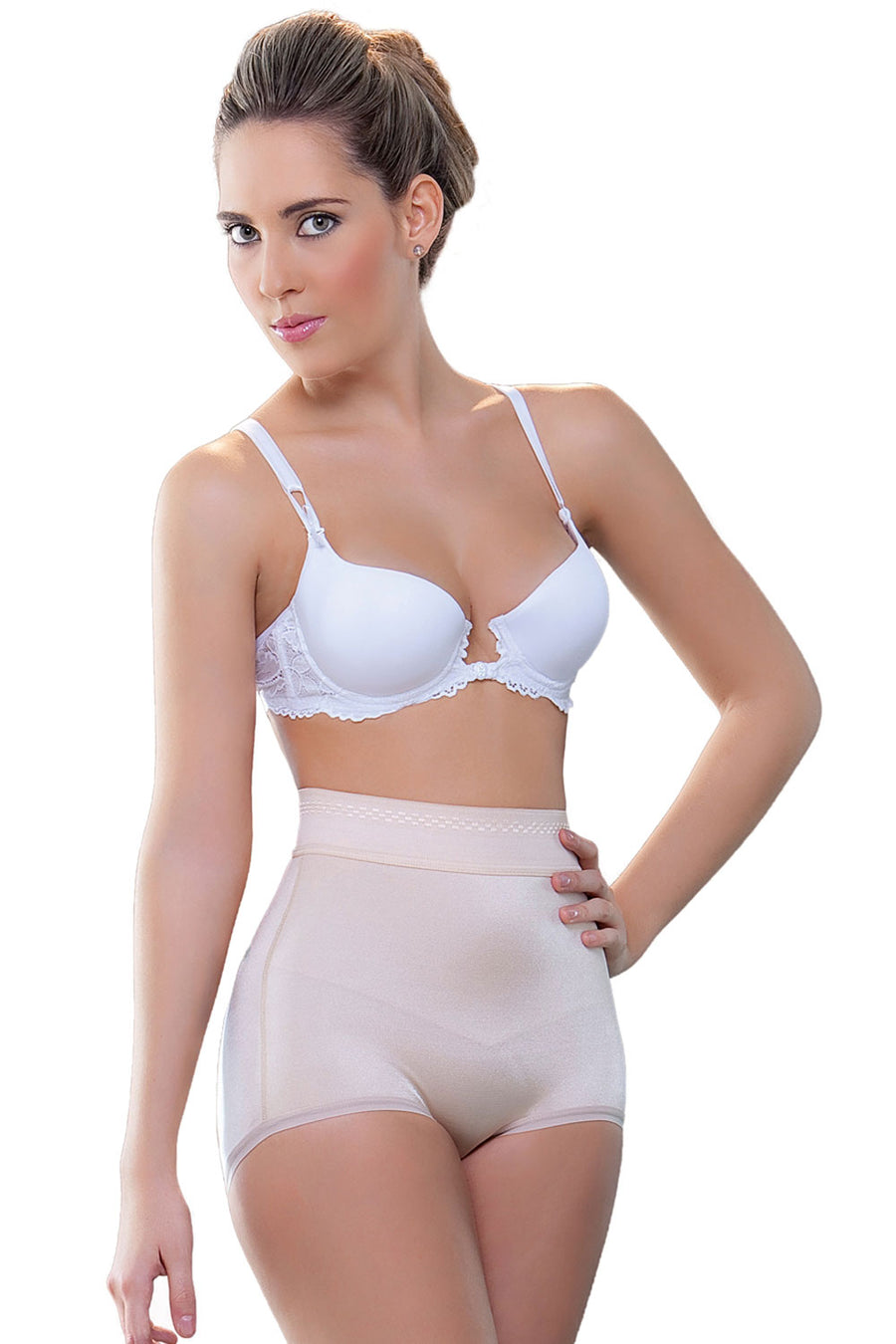 Vedette Joane High Waist Open Bottom Enhancer - Nude - source image 7419