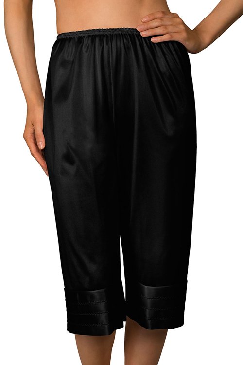 Velrose Lingerie Crochet Edge Adjustable Length Culottes - Black - source image 46246