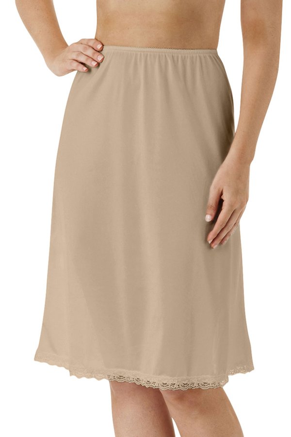 Velrose Lingerie Nylon Skirt Half Slip - Nude - source image 46311