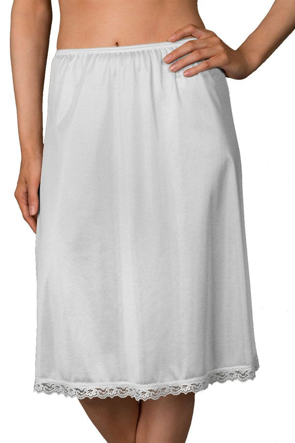 Velrose Lingerie Nylon Skirt Half Slip - White - source image 46309
