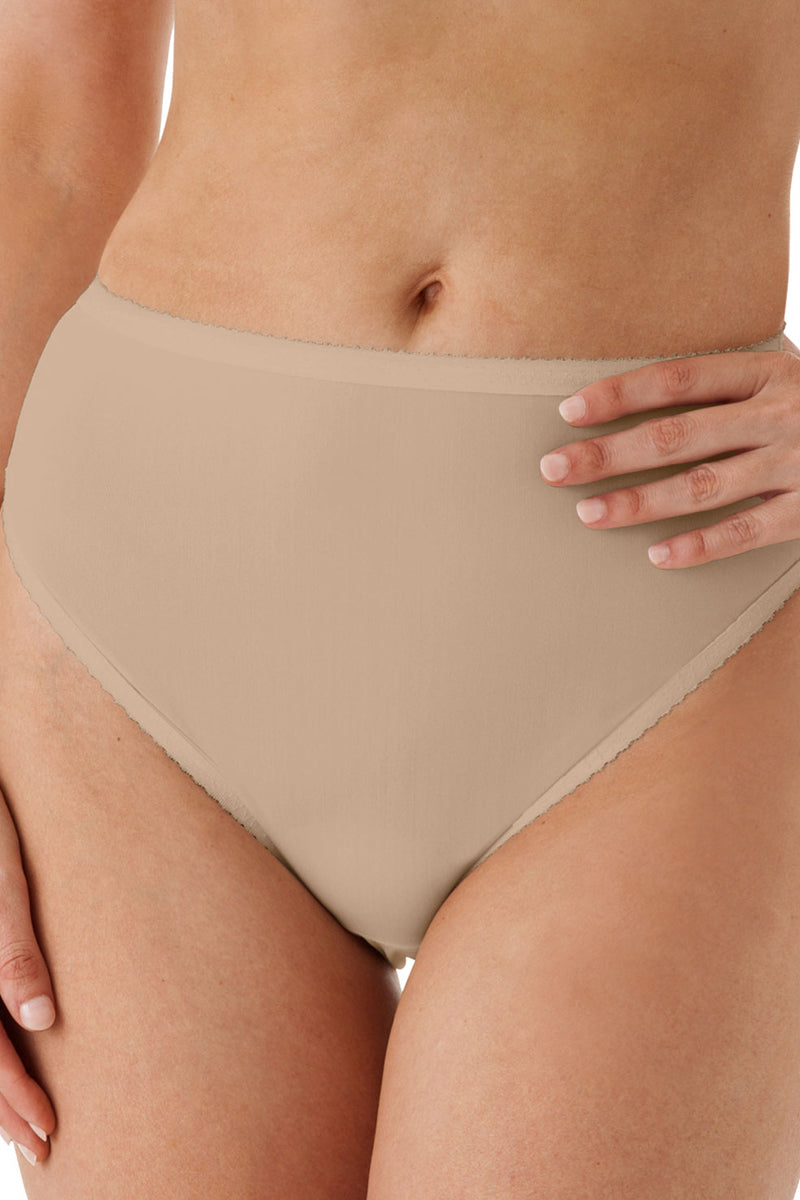 Shadowline Lingerie by Velrose Spandex High Cut Panty - Nude - source image 46223