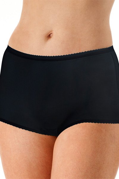 Shadowline Lingerie by Velrose Spandex Modern Brief Panty - Black - source image 46214