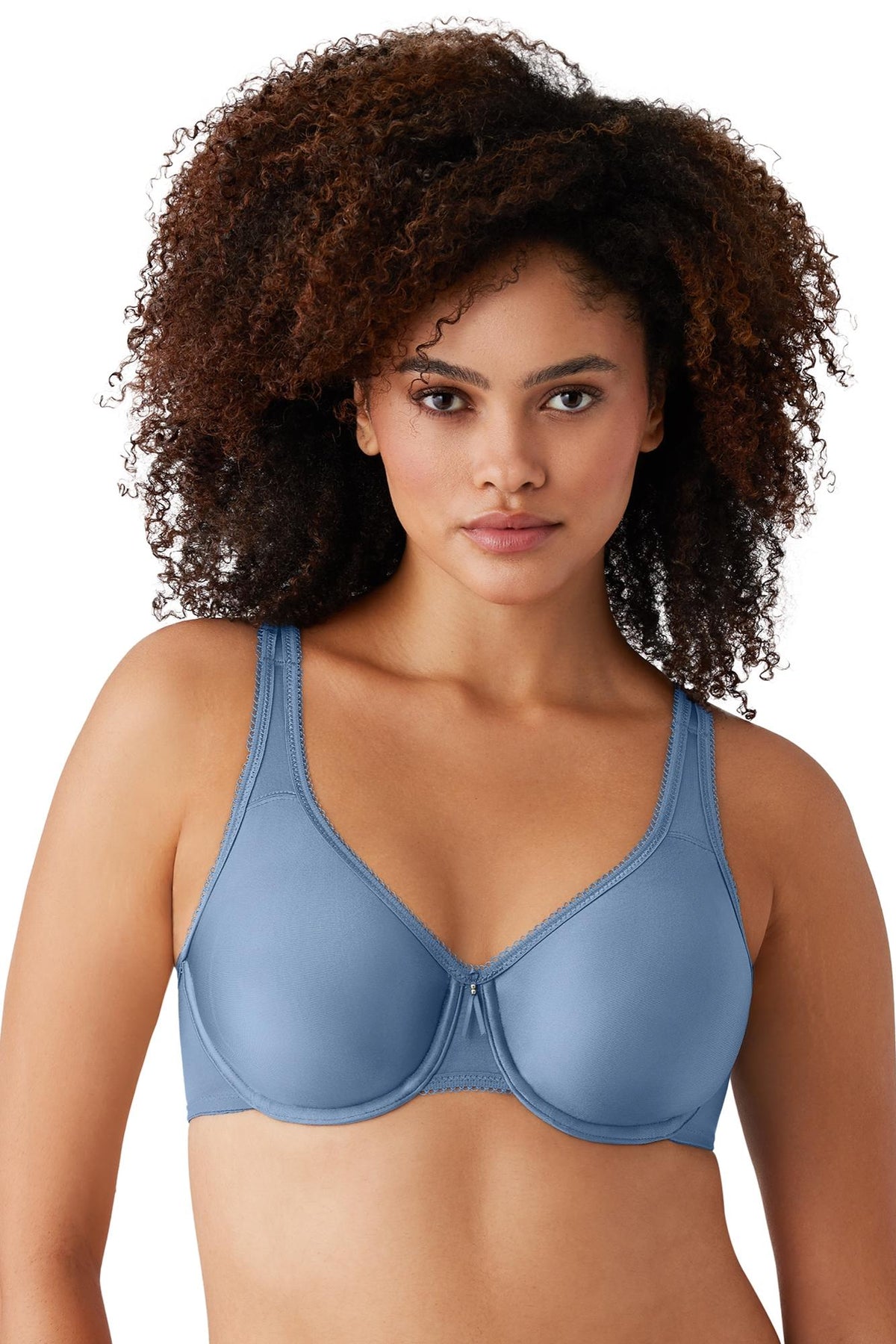Wacoal Basic Beauty Full Figure Seamless Underwire Bra - Coronet Blue - source image 65952