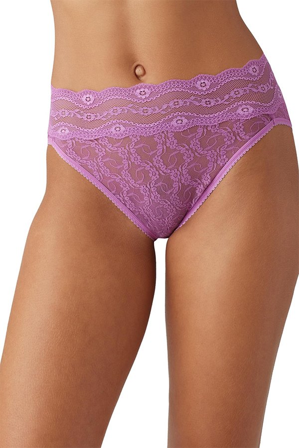 Wacoal b.tempt'd Lace Kiss Hi-Leg - Mulberry - source image 64095