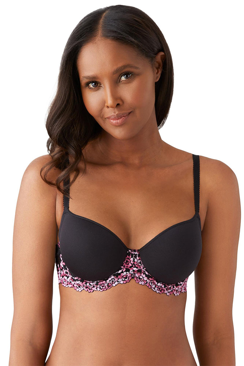 Wacoal Embrace Lace® T-Shirt Bra - Black/Berry Multi - source image 62431
